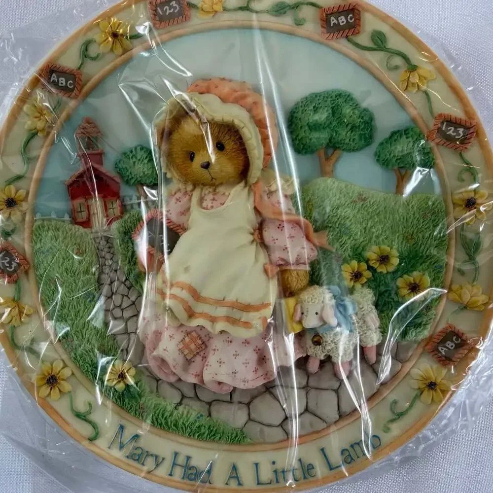 Cherished Teddies Mary Had A Little Lamb Nursery Rhyme 3D Plate #128902-1994
